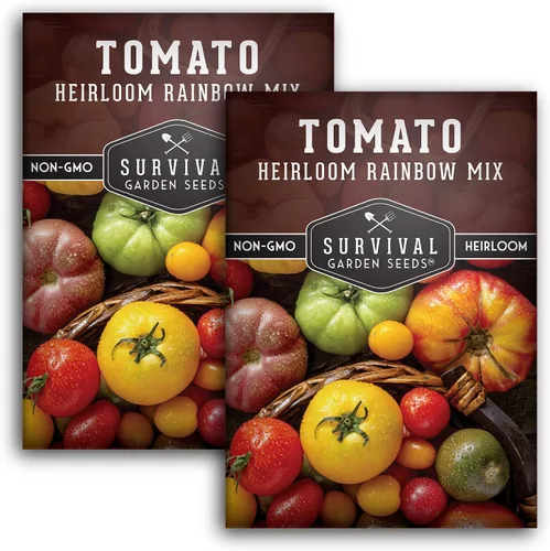 Miniatura 10 de Heirloom Rainbow Mix - Semillas de tomate para plantar, mezcla de semillas coloridas de variedades de reliquia, tomates de jardín de alto