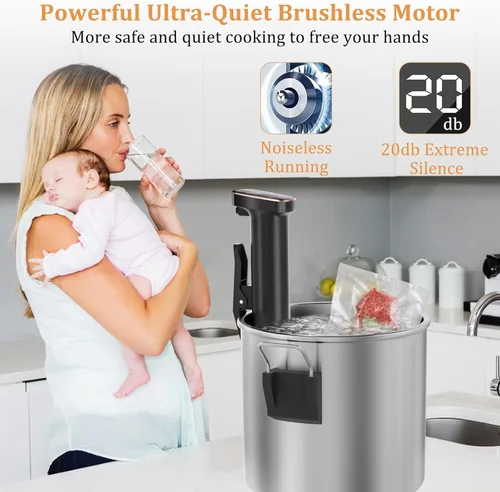 Miniatura 3 de Cocina Sous Vide, Máquina Sous Vide de 1100 W, Circulador de Inmersión Cocinador de Precisión con Control Táctil, Temperatura Precisa