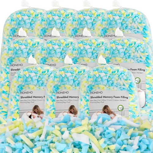 Miniatura 8 de Relleno de espuma viscoelástica de gel triturado de 2.48 libras, cómodo y suave, para almohada refrescante, puf, cama de perro, cojín de sofá