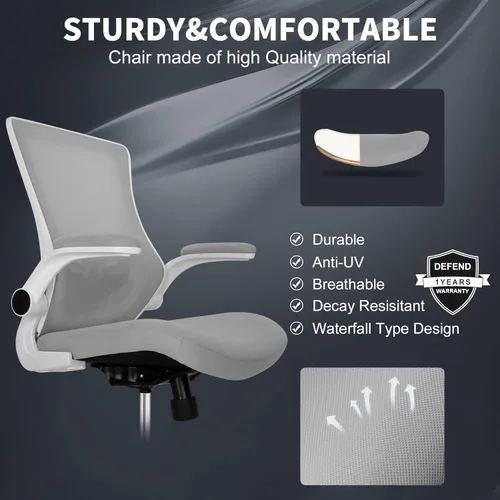 Miniatura 4 de Misolant Silla de Oficina Alta, Silla de Dibujo Técnico para Escritorio para Trabajar de Pie, Silla de Oficina Alta con Soporte Lumbar Ajustable