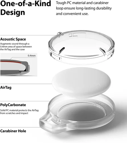 Miniatura 3 de Ringke Slim Compatible con AirTag - Transparente