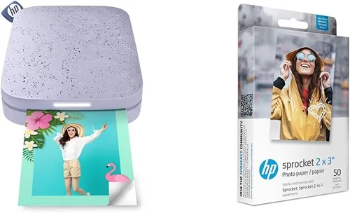 Miniatura 25 de Impresora fotográfica portátil HP Sprocket 2x3 (Negro Noir) Imprime imágenes en papel adhesivo Zink, desde tu dispositivo iOS y Android.