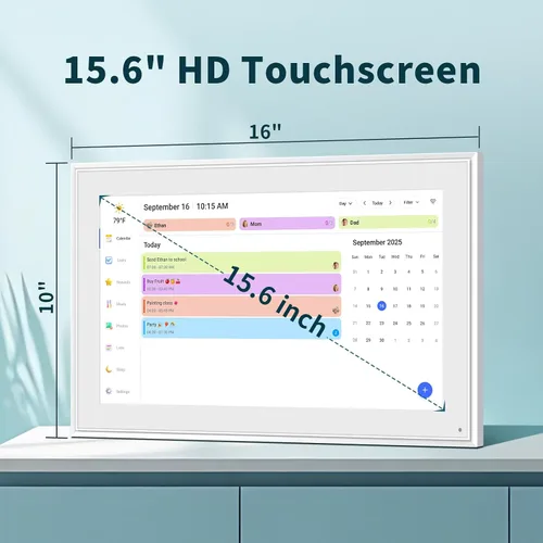 Miniatura 9 de Canupdog Calendario digital de 15.6 pulgadas, planificador electrónico y tabla de tareas con pantalla táctil IPS de 1920 x 1080P, sistema