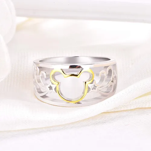 Miniatura 4 de JO WISDOM Anillo de ratón chapado en plata de ley 925 y oro amarillo