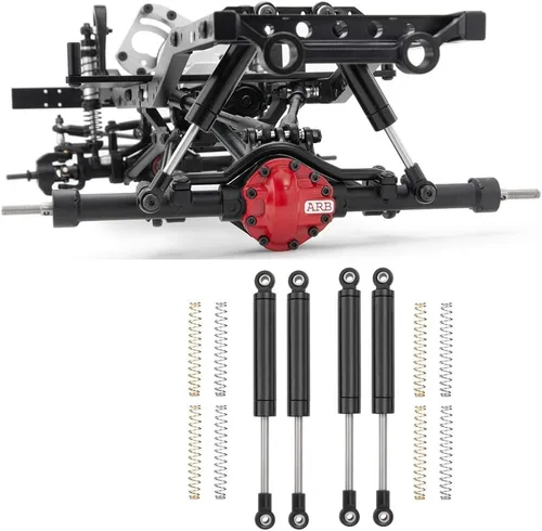 Miniatura 8 de MOHERO Amortiguador de metal RC Amortiguador de 4.724 in, resorte interno para 1/10 RC TF2 TRX4 SCX10 D90 Wraith Crawler piezas de actualización