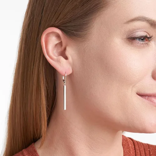 Miniatura 5 de Amazon Essentials Aretes colgantes de oro amarillo de 18 quilates o oro rosa de 14 quilates sobre plata esterlina (anteriormente colección Amazon)