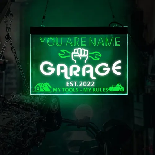 Miniatura 19 de Letrero de neón de garaje personalizado, Letrero LED de garaje, Luces LED de garaje, Letrero de luz de garaje personalizado, Letrero de madera