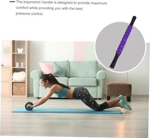 Miniatura 4 de TIDTALEO Práctico rodillo muscular para masaje de tejido profundo, rueda de relajación de plástico para hombres y mujeres, mango ergonómico