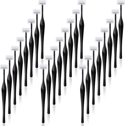ANCIRS Paquete de 24 maquinillas de afeitar de cejas para maquillaje de mujer, herramienta facial en forma de T para cejas de ojos, kit de recorte