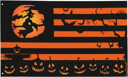 Miniatura 8 de Bandera fantasma boo – Decoración de Halloween para exteriores de 3 x 5 pies para suministros de fiesta en interiores