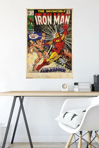 Miniatura 4 de Trends International 24 x 36 pulgadas Marvel Comics - Iron Man - Póster de pared con cubierta #25, 24 x 36 pulgadas, versión premium sin marco
