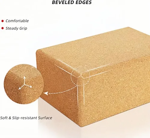 Miniatura 3 de Bloque de yoga – Bloque de corcho de grano fino, equipo de yoga, accesorio de gimnasio en casa, herramienta de pilates, ligero para viajes