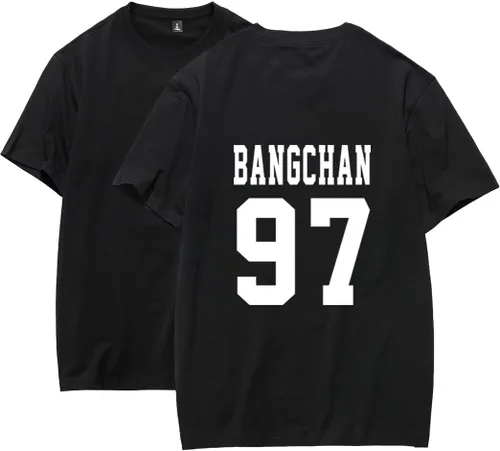 JUNG KOOK SKZ Apoyo Camiseta Skz Merch Felix Bangchan Hyunjin Changbin Jeongin Jisung Leeknow Seungmin Camiseta Playera Tops Bangchan negro 97