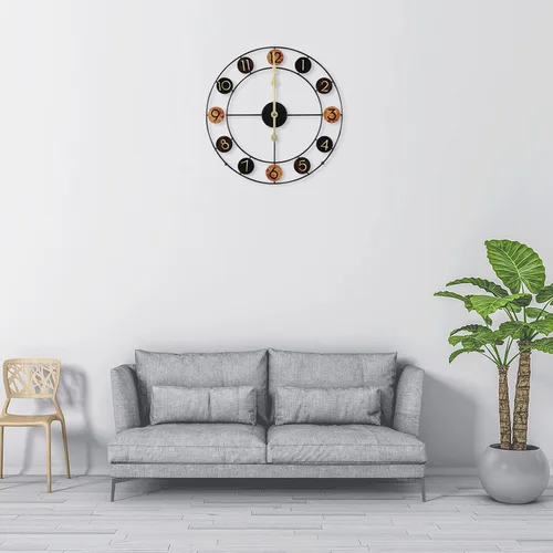 Miniatura 5 de Wall Clocks, Large Modern Metal Wall Clocks, Retro Art Design Clock, Arabic Numerals Clock, Wall Decor-50cm, for Living Room, Bedroom, Study
