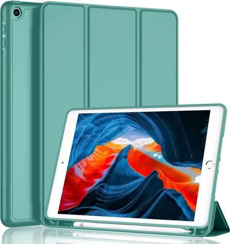 Miniatura 23 de iMieet - Funda para iPad de 9ª generación 2021/iPad de 8ª generación 2020 de 10.2 pulgadas con soporte para lápices, funda para iPad de 7ª