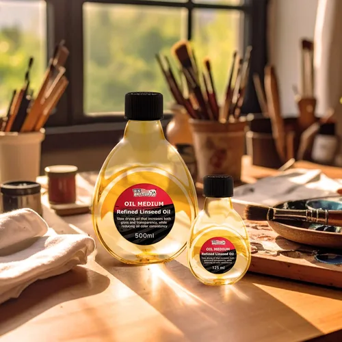 Miniatura 6 de U.S. Art Supply Aceite de linaza refinado, 4.2 fl oz (4.2 oz) medio líquido - Aceite de linaza para madera, soportes de pintura y acabado de madera