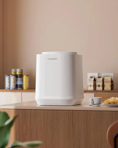 Miniatura 8 de Compostador eléctrico de 4 litros para cocina, contenedor de compostaje inteligente para encimera, inodoro, bajo ruido, limpieza automática, 3-Blanco