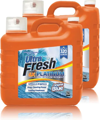 Miniatura 14 de Ultra Fresh Detergente líquido para lavar ropa, 6 veces platino, agua fría, 5 galones, removedor de olores de tela para lavar ropa y sábanas