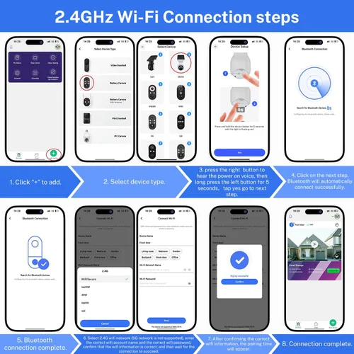 Miniatura 8 de Cámara de seguridad de 1080p inalámbrica con panel solar, detección humana AI, audio de 2 vías, visión nocturna a color, solo WiFi de 2.4G
