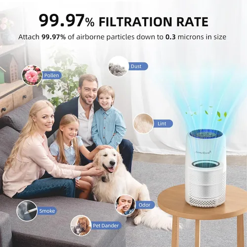 Miniatura 4 de AromaRoom - Filtro purificador de aire para purificador de aire AP103, filtro de carbón activado de alta eficiencia H13 True HEPA 3 en 1, 2 paquetes