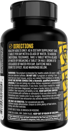 Miniatura 8 de Mutant Píldoras de cafeína – Suplemento de cafeína pura de grado farmacéutico para aumentar la energía, la concentración, el estado de alerta