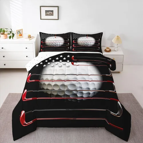 Miniatura 28 de Erosebridal Juego de edredón de bandera estadounidense tamaño individual para niños y adolescentes, juego de ropa de cama de camuflaje, edredón
