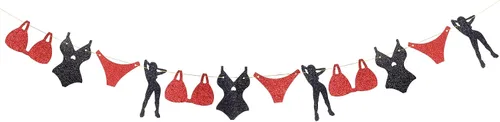Miniatura 4 de Brosash Decoraciones para despedida de soltero: el juego de 18 piezas incluye: pancarta de despedida de soltero, pancarta de lencería sexy y 16