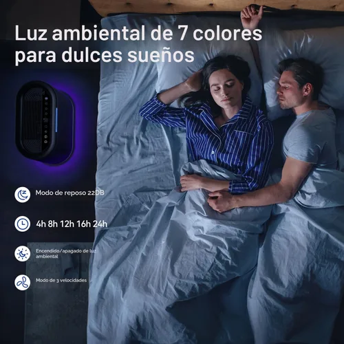 Miniatura 5 de Purificadores de aire para el hogar, habitación grande, cobertura de 2,100 pies cuadrados, purificador de aire para el hogar con monitor de calidad
