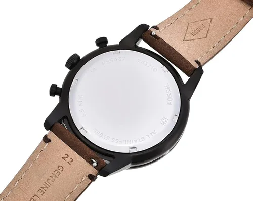 Miniatura 4 de Fossil Townsman - Reloj cronógrafo de cuarzo casual de acero inoxidable y cuero para hombre