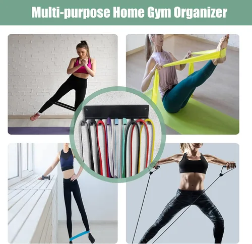 Miniatura 3 de Estante de almacenamiento multiusos para bandas de resistencia, correas, cuerdas de salto, rodillos de espuma, cadenas, cinturones