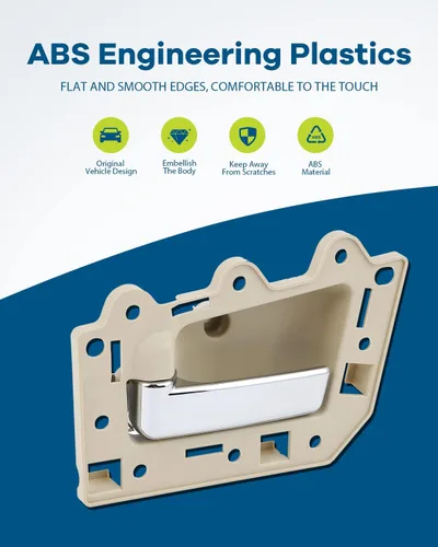 Miniatura 5 de LUJUNTEC Manijas de puerta interiores, manijas de puerta trasera delantera del conductor izquierdo del pasajero derecho, repuesto para Jeep Beige