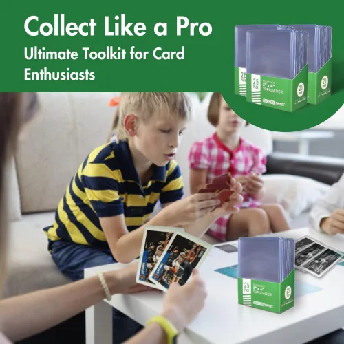 Miniatura 7 de Cargadores superiores para tarjetas, protectores de tarjetas de 3 x 4 pulgadas para comercio colectivo, portatarjetas protectoras deportivas