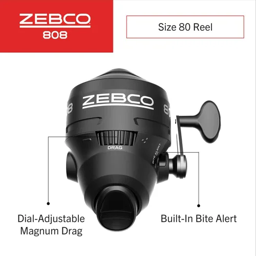 Miniatura 4 de Zebco 808 Spincast - Combo de carrete y caña de pescar, caña de vidrio Z duradera de 7 pies con mango extendido de caña de EVA, antirretroceso