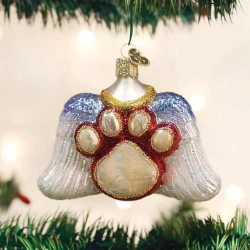 Miniatura 2 de Old World Christmas Adorno soplado de vidrio para árbol de Navidad, decoración navideña artesanal, colección de mascotas