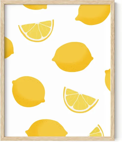 Miniatura 28 de HAUS AND HUES Fruit Art - Imagen de melocotón, decoración de pared de cocina, impresión de baño (marco beige, 24 x 36)