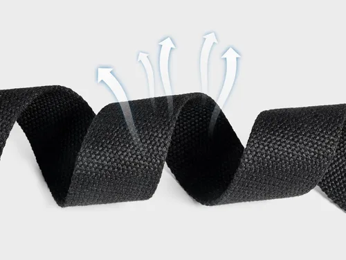 Miniatura 5 de Cinturón para mujeres y hombres de lona con hebilla negra 1 1/2" de ancho extra larga color sólido