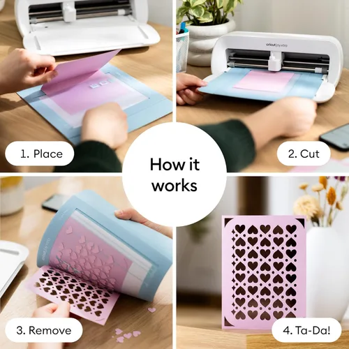 Miniatura 5 de Cricut® Joy Xtra™ - Tapete para tarjetas (3 unidades), tapete de corte reutilizable de 4.7 x 6.6 pulgadas para manualidades con película protectora