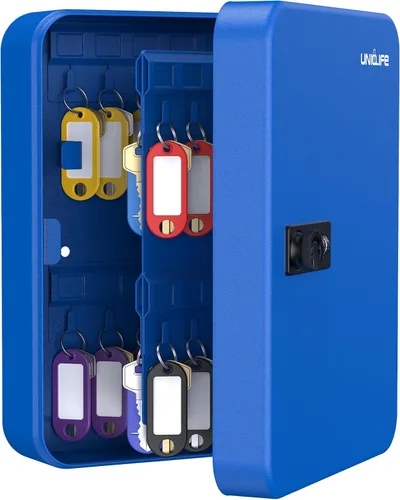 Miniatura 11 de Uniclife Gabinete de llaves de 100 posiciones con cerradura de combinación reiniciable, caja de almacenamiento de seguridad digital negra, Negro