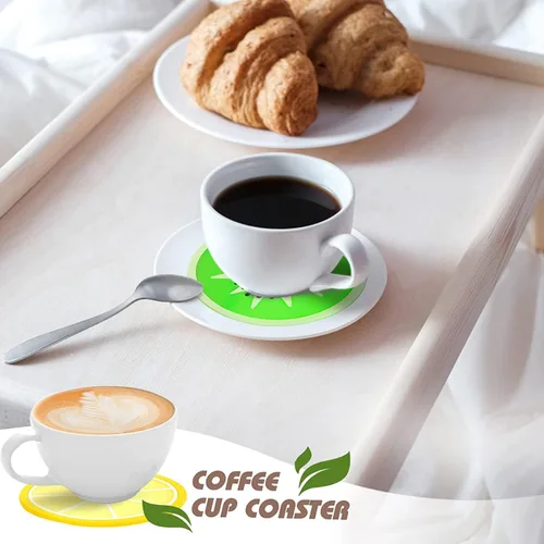 Miniatura 5 de DomeStar Posavasos de frutas, 7 posavasos antideslizantes de 3.5 pulgadas, aislamiento térmico, colorido, único, de silicona, para bebidas, evita