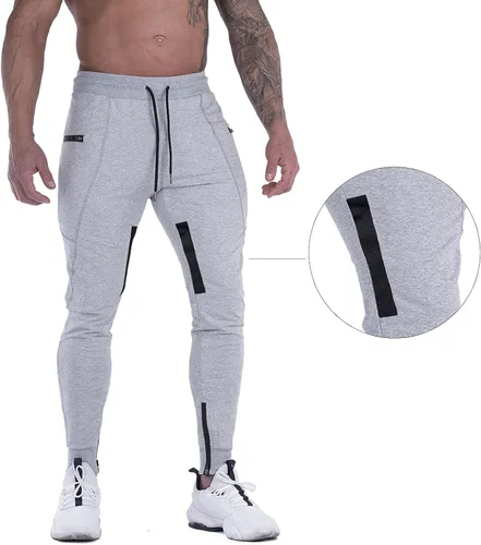 Miniatura 2 de MAIKANONG Pantalones deportivos de gimnasio para hombre, estilo casual, pantalones de entrenamiento cónicos, para gimnasio, entrenamiento