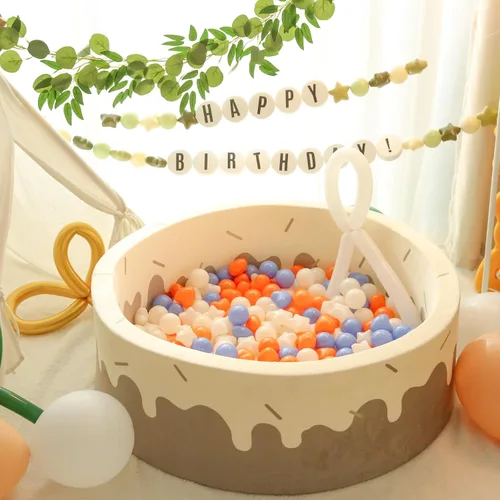 Miniatura 2 de Bolas de hoyo de TRENDPLAY en forma de estrella y corazón para niños pequeños - 50, 100, 200, 500 piezas de bolas de plástico para diversión y juego