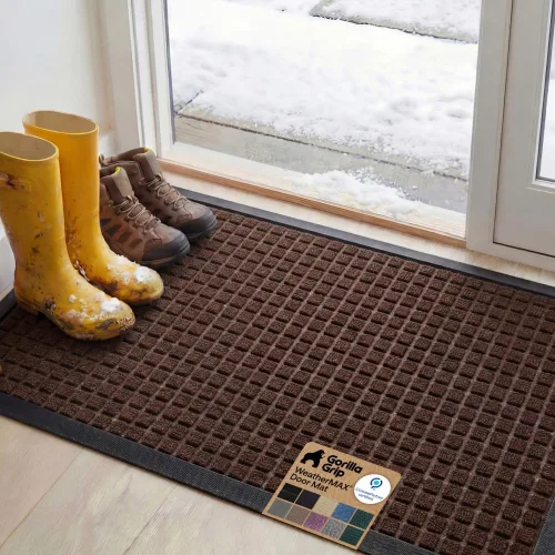 Miniatura 13 de Gorilla Grip - Tapete WeatherMax todoterreno 100% impermeable, caucho natural, resistente a manchas y decoloración, perfil bajo, interior y Grafito