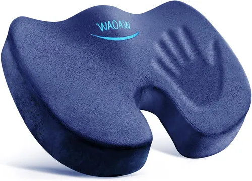 Miniatura 8 de WAOAW Cojín de asiento, cojines para silla de oficina, almohada para asiento largo de automóvil, almohadilla de espuma viscoelástica para espalda