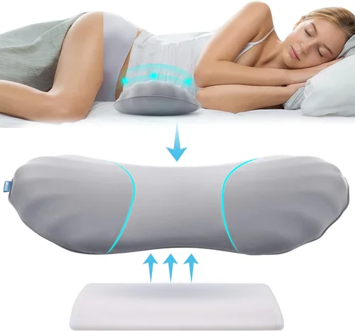 Miniatura 7 de Almohada de apoyo lumbar ajustable RESTCLOUD de espuma viscoelástica para dormir, almohada de apoyo para la espalda con alivio del dolor lumbar