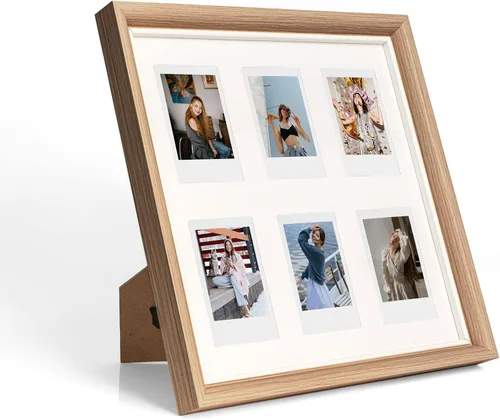 Miniatura 3 de MUZIRI KINOKOO Instax Mini - Marco de fotos cuadrado (10.8 x 10.8 in) de madera maciza para fotos de 3 pulgadas (2 x 3) para fotos de cámara Fuji
