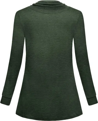 Miniatura 3 de Joymom Sudadera de maternidad con cuello vuelto cálido para lactancia materna