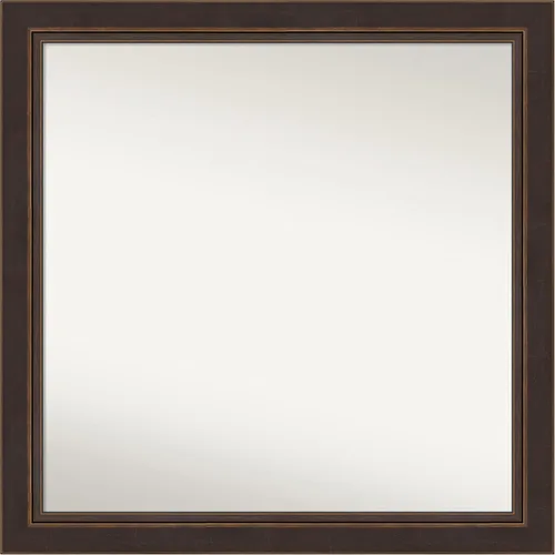 Miniatura 166 de Amanti Art Espejo de baño de bronce para sobre el fregadero, 24 x 24 pulgadas, espejo cuadrado de bronce Lara para tocador, marco de madera