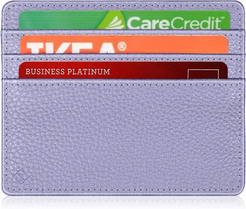 Miniatura 80 de Fintie Billetera delgada y minimalista para bolsillo frontal, con bloqueo RFID, tarjetero y ventana de identificación, para hombre o mujer