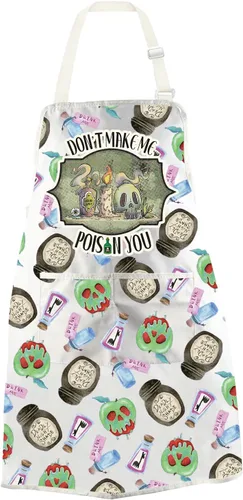 WCGXKO Delantal de cocina Villain Poison Don't Make Me Poison You Evil Queen Witchy Regalo para los fanáticos de los villanos, Delantal venenoso