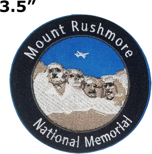 Miniatura 2 de Mount Rushmore National Memorial Parche bordado de 3.5 pulgadas para planchar o coser, decorativo, vacaciones, recuerdo, apliques de recuerdo